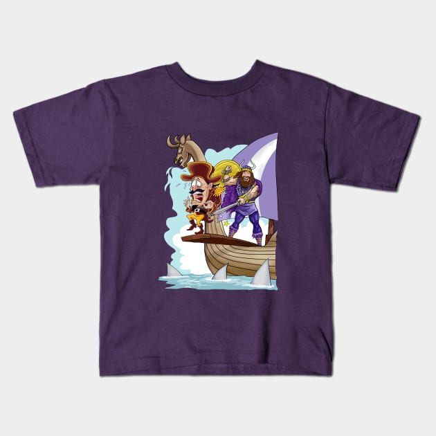 Minnesota Vikings Fans - Kings of the North vs Team No Longer in Command Kids T-Shirt by JustOnceVikingShop